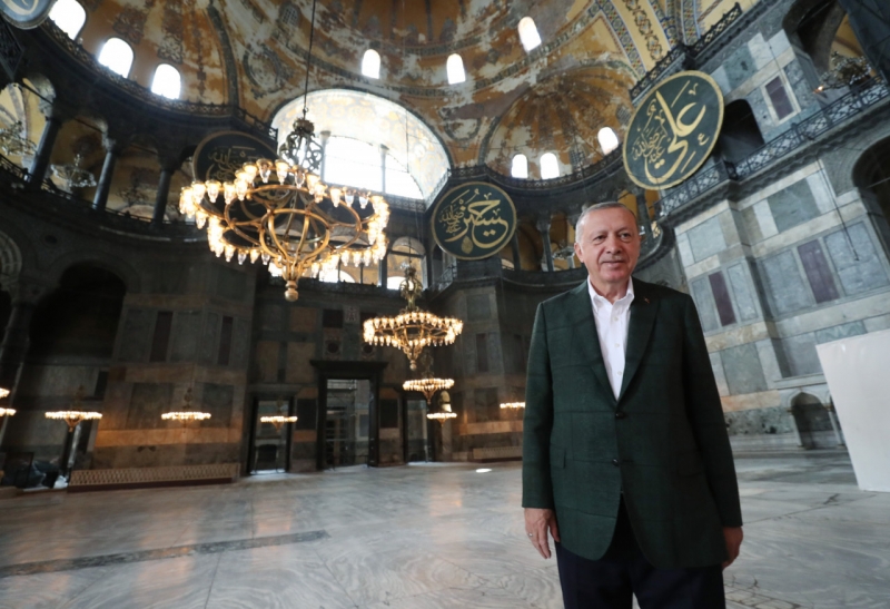 Cumhurbaşkanı Erdoğan Ayasofya'da