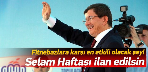 Başbakan Davutoğlu’dan “selamlama” kampanyası