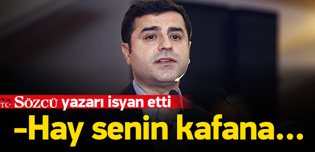 Sözcü yazarından Demirtaş’a: Hay senin kafana