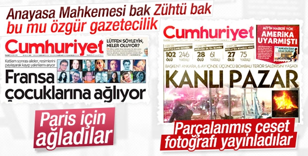 Cumhuriyet'in ikiyüzlü Ankara manşeti