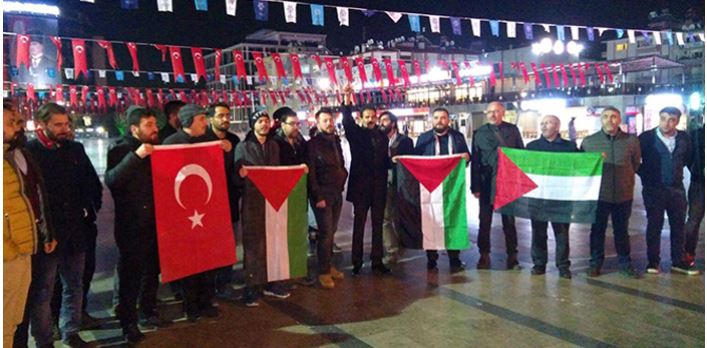 Denizli Ve Aydın'da Amerika'nın Kudüs Kararı Protesto Edildi