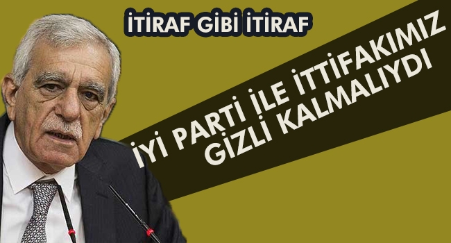 HDP'li Ahmet Türk'ten itiraf gibi açıklama