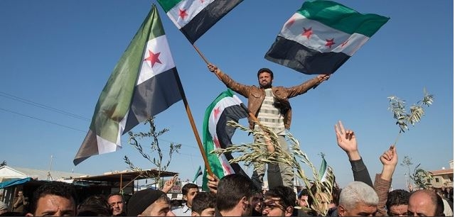 Suriyelilerden Zeytin Dalı Harekatı’na Destek Gösterisi