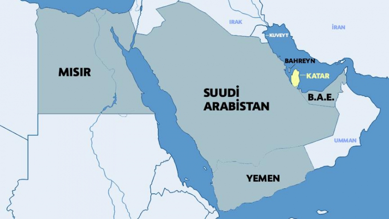 Suudi Arabistan, Bahreyn, BAE, Mısır ve Yemen, Katar ile diplomatik ilişkilerini kesti