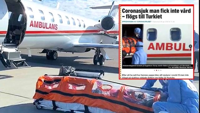 Türkiye'nin ambulans uçak hamlesi İsveç basınında gündem oldu